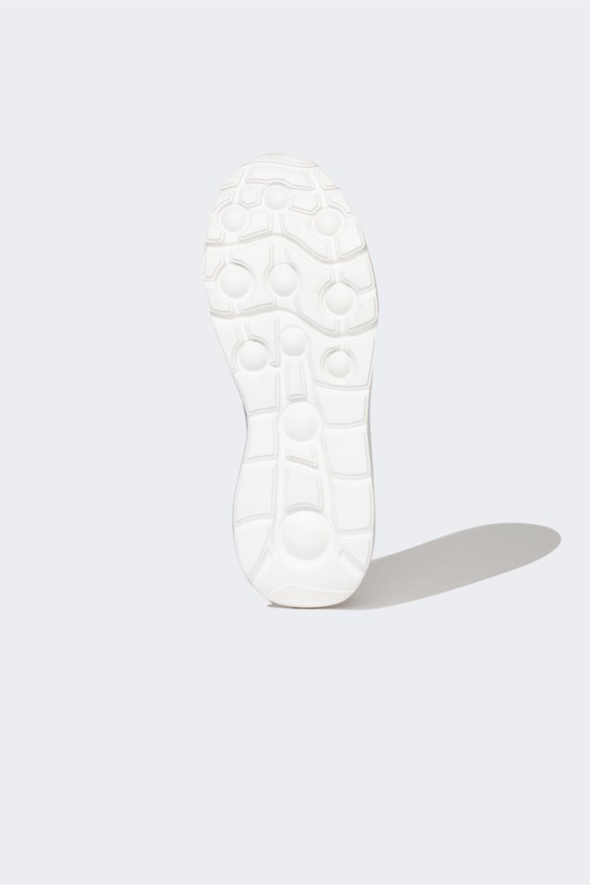 رجالي رمادي حذاء رياضي رجالي جلد صناعي برباط