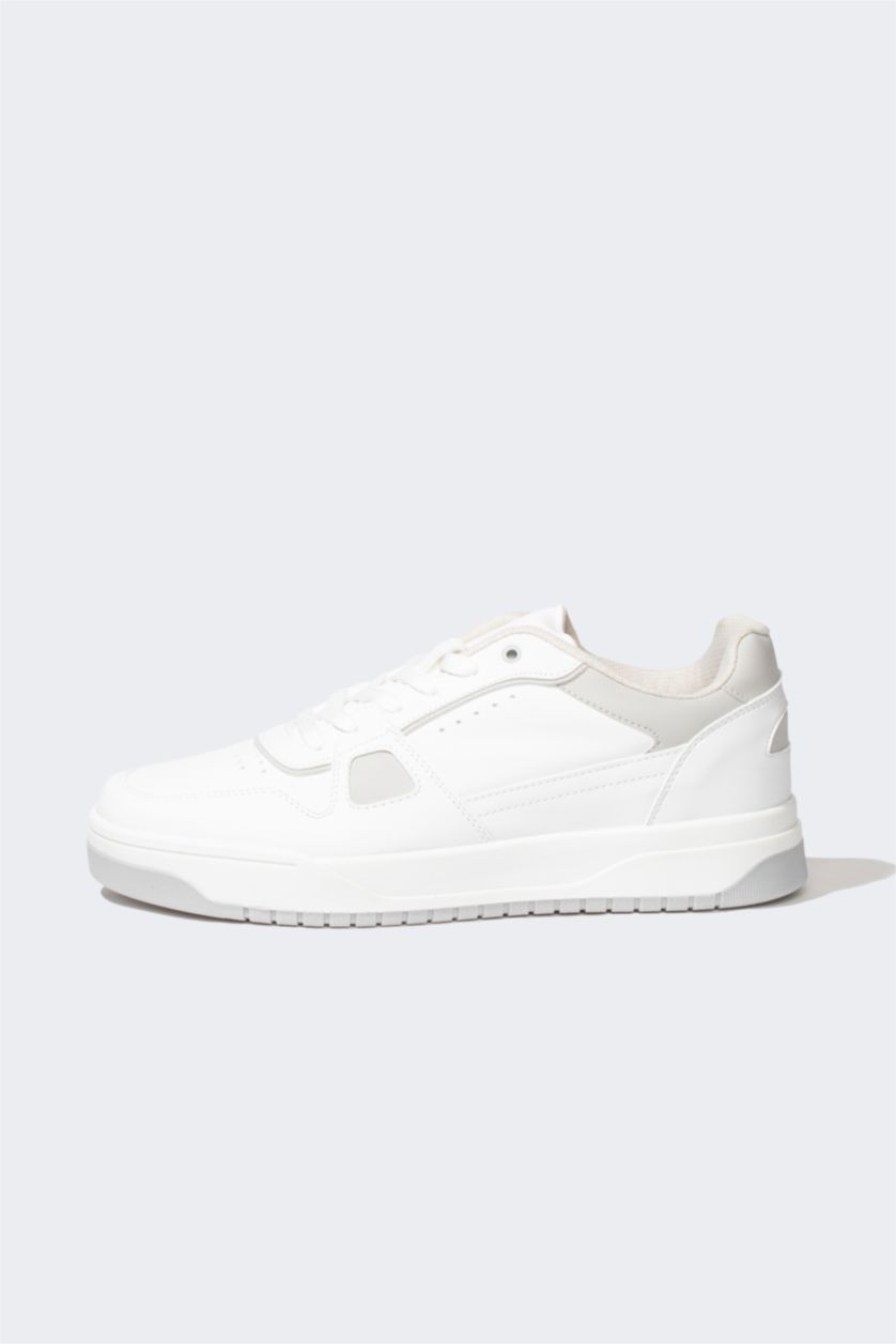 رجالي أبيض (000) حذاء رياضي رجالي جلد صناعي