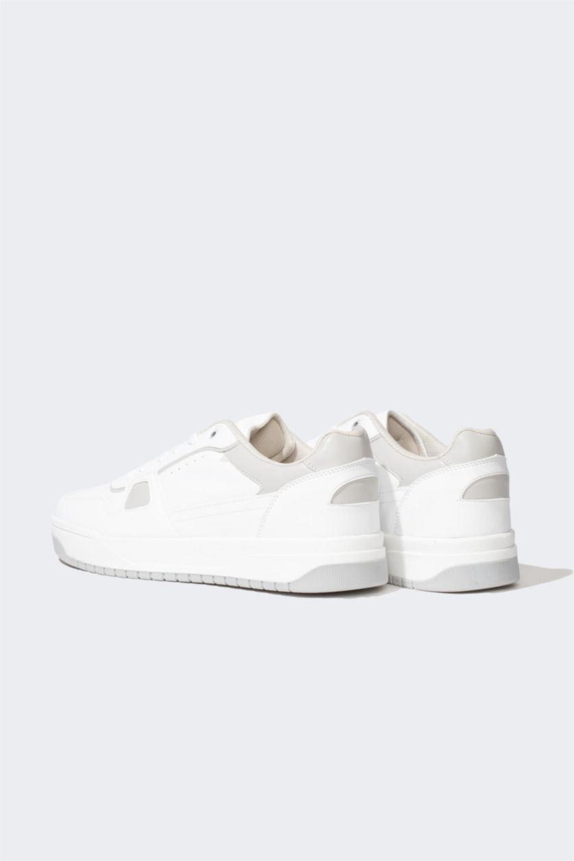 رجالي أبيض (000) حذاء رياضي رجالي جلد صناعي