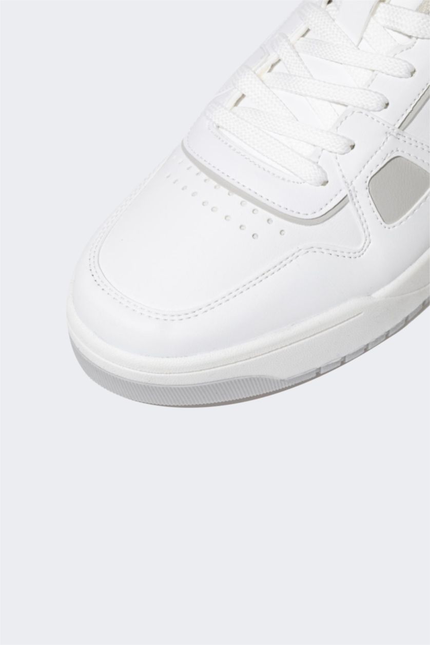 رجالي أبيض (000) حذاء رياضي رجالي جلد صناعي