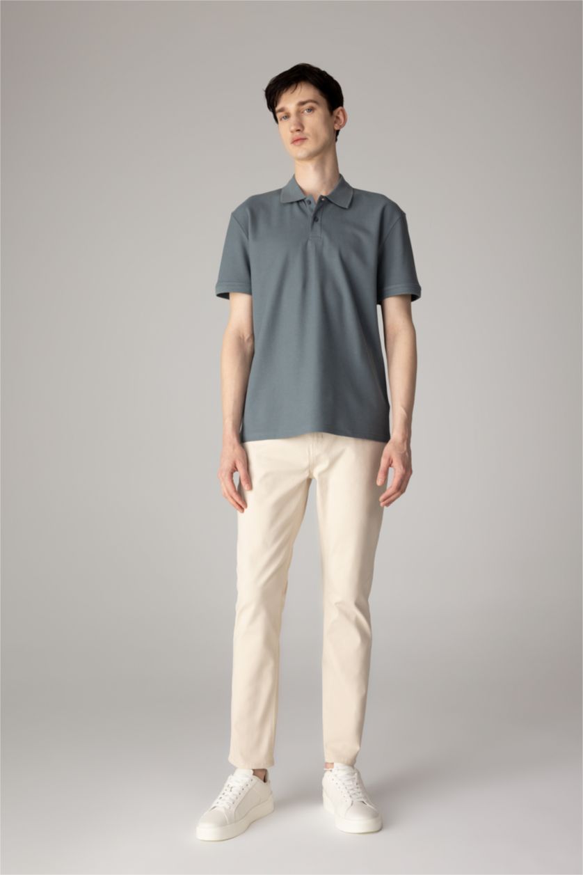 رجال رمادي New Regular Fit Pique Short Sleeve Polo T-Shirt