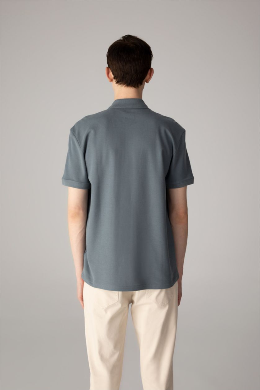 رجال رمادي New Regular Fit Pique Short Sleeve Polo T-Shirt