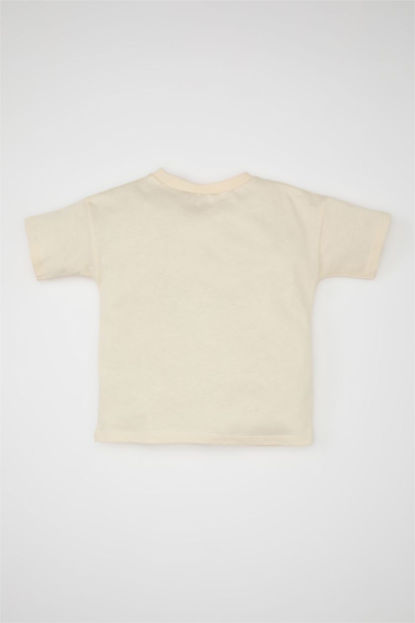 BÉBÉ GARÇON Beige Clair T-Shirt à Manches Courtes imprimé pour Bébé Garçon