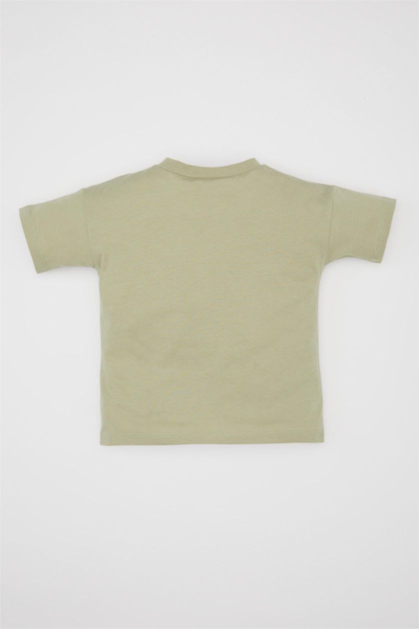 BÉBÉ GARÇON Kaki Clair T-Shirt à Manches Courtes imprimé pour Bébé Garçon