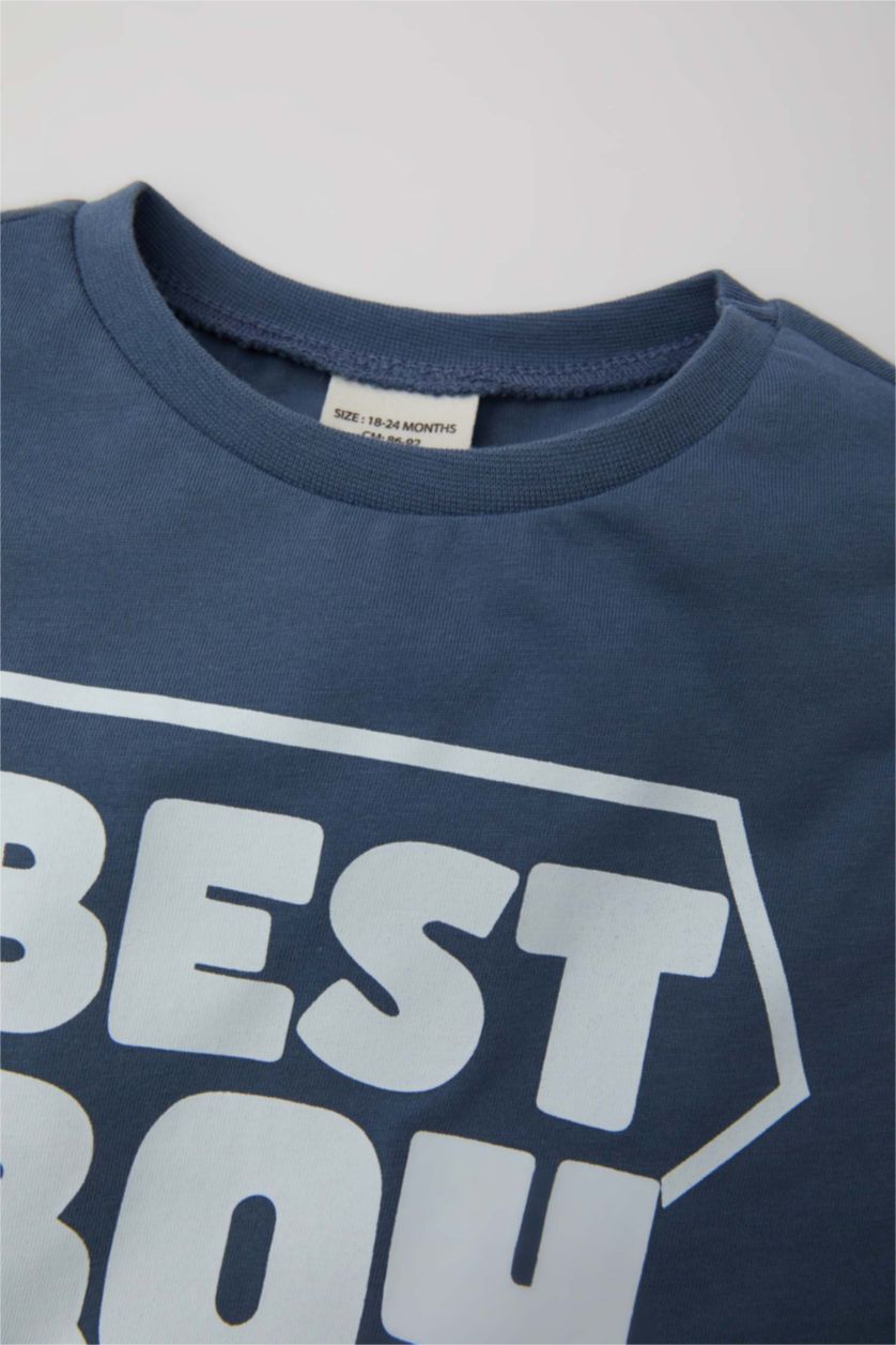 BÉBÉ GARÇON Indigo Clair Débardeur à coupe régulière et col rond avec imprimé