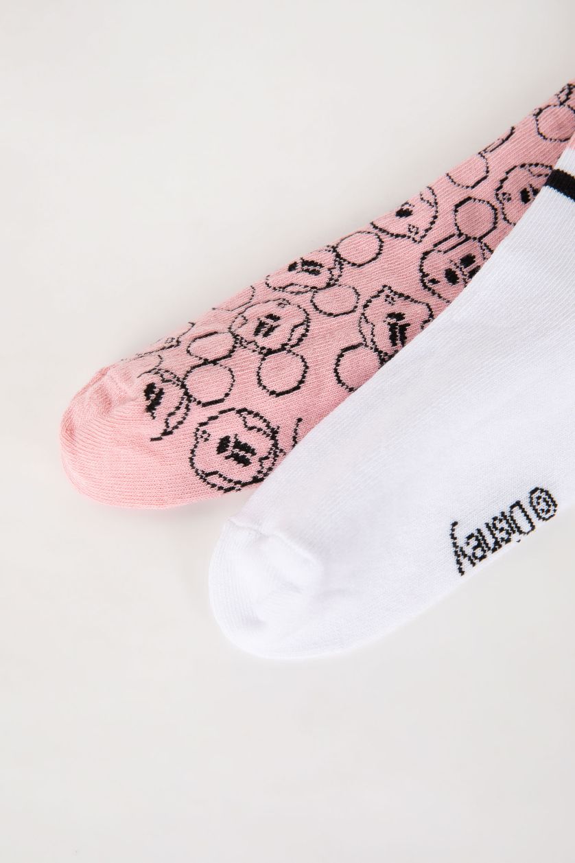 بناتي MIXED شرابات طويل بناتي قطن من ميكي و ميني - قطعتين