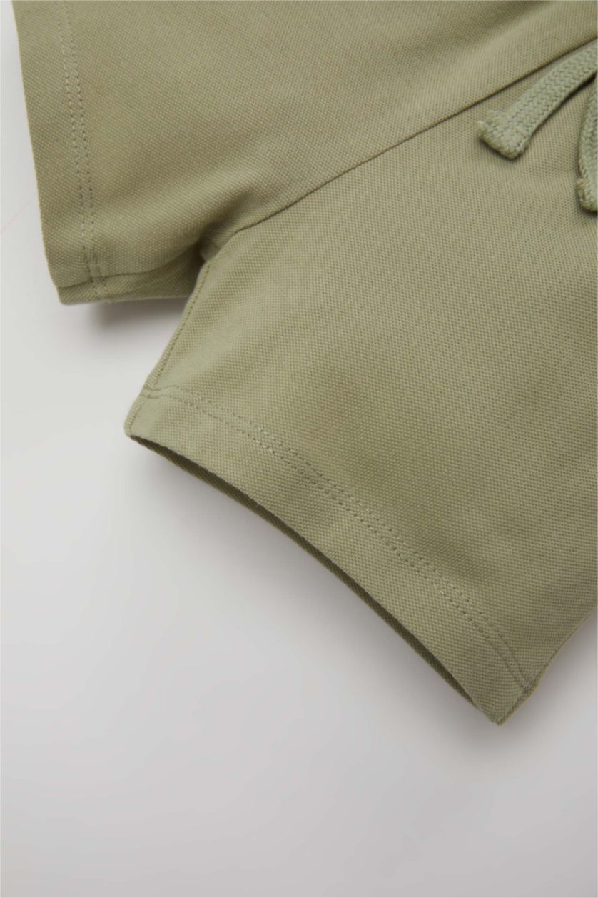 BABY BOY Light Khaki Baby Boy Pique Shorts