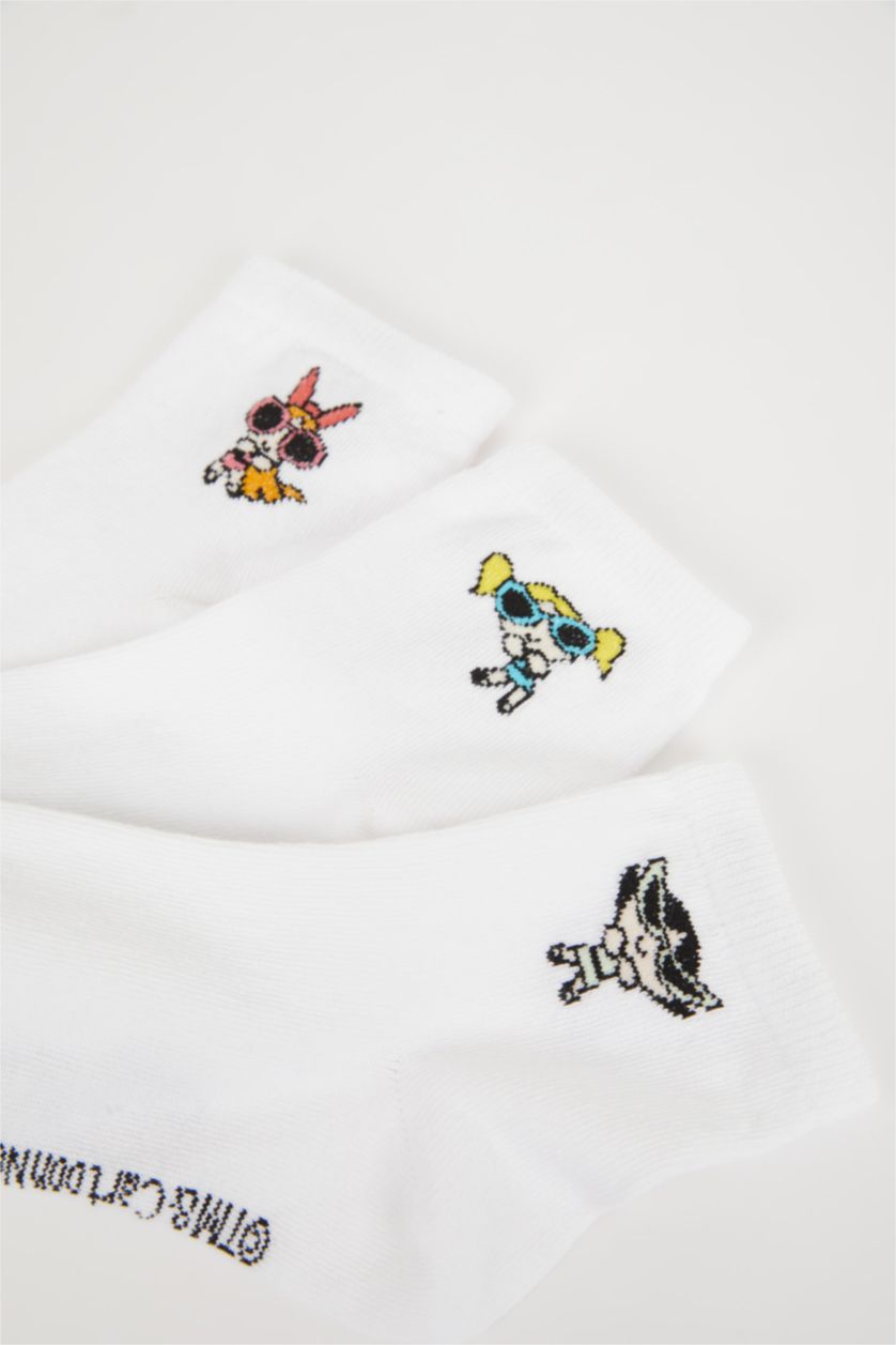 Kız Çocuk - Genç Kız Karma Kız Çocuk PowerPuff Gırls 3'lü Pamuklu Uzun Çorap