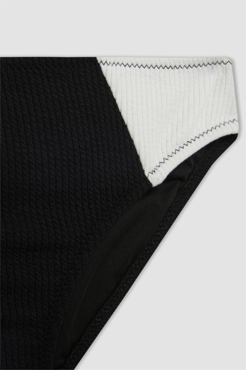 Kız Çocuk - Genç Kız Siyah Kız Çocuk Tek Omuzlu Bikini Takımı