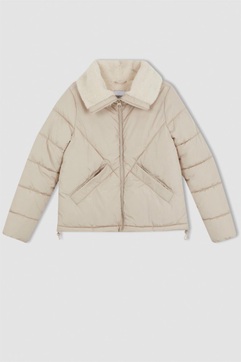 Kadın Ekru Su Geçirmez Mont