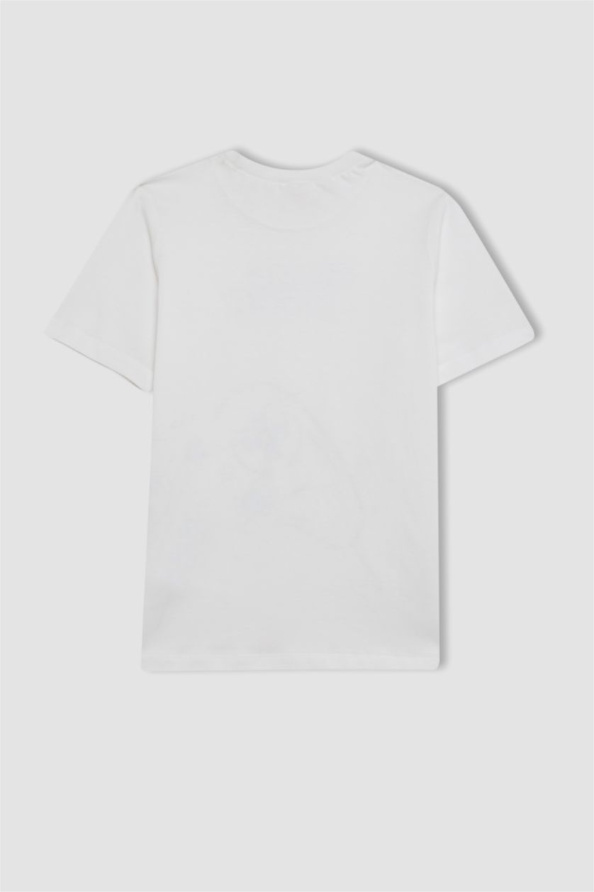 Erkek Çocuk - Genç Erkek Lacivert Erkek Çocuk 2'li Takım Baskılı Kısa Kollu Tişört Deniz Şortu