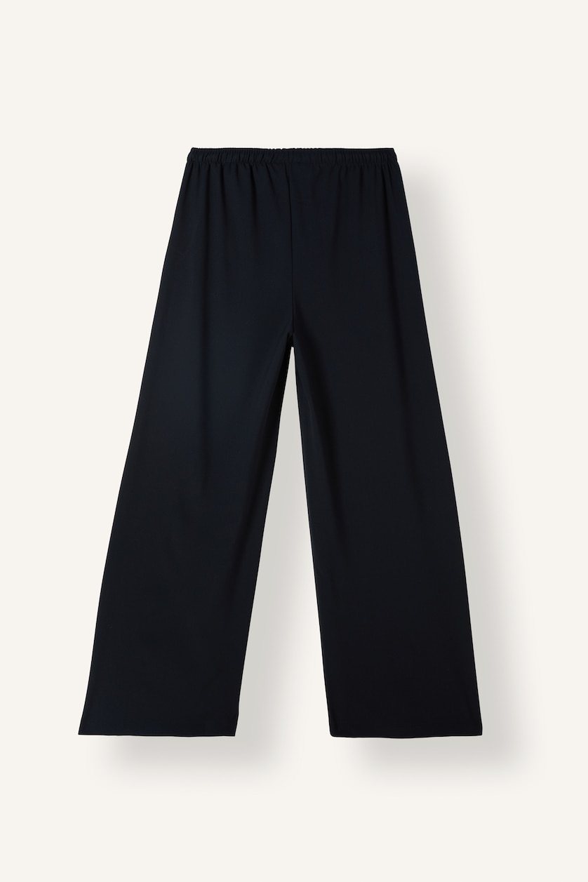 Kadın Lacivert Wide Leg Palazzo Pantolon