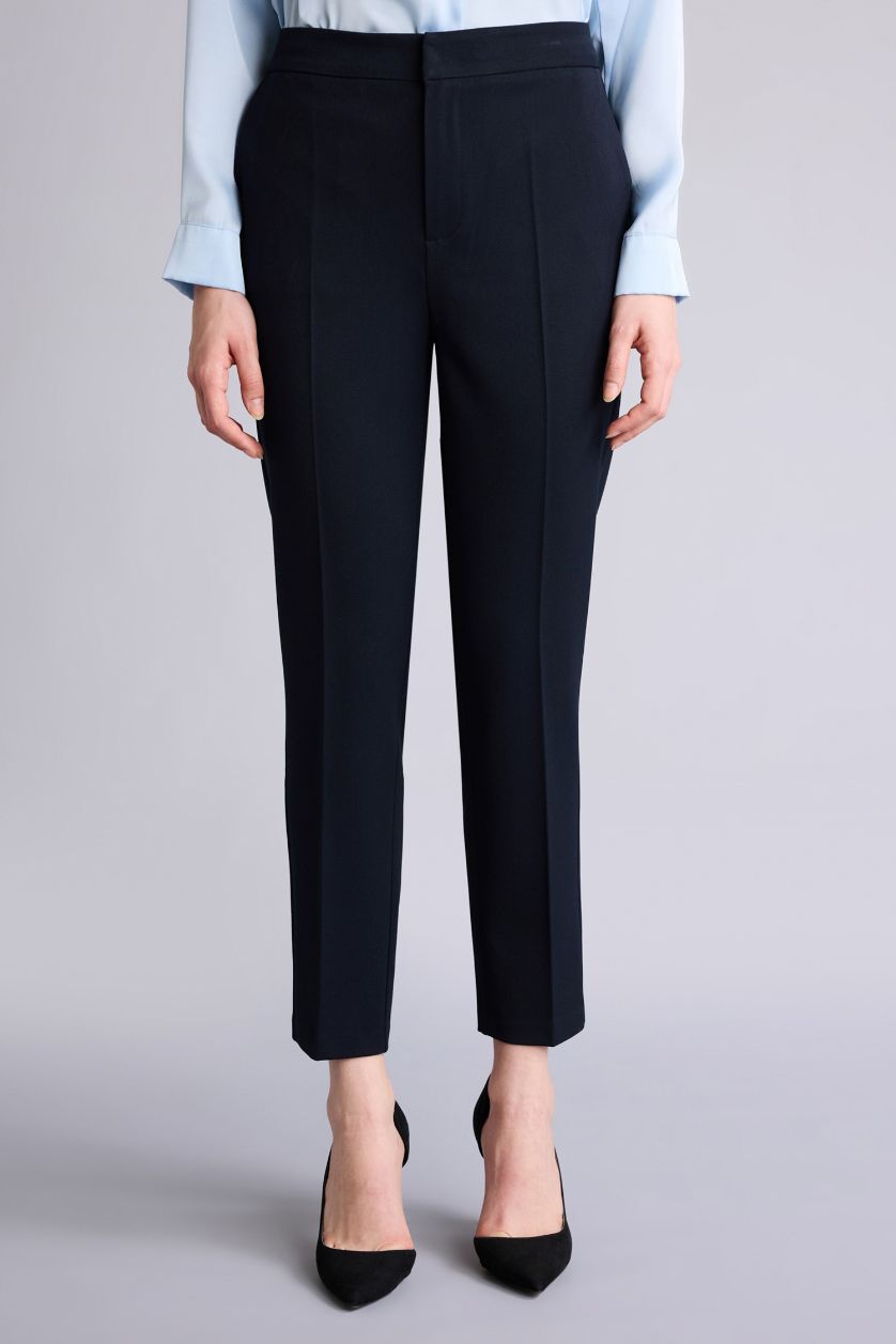 Woman NAVY Regular Hem Trousers