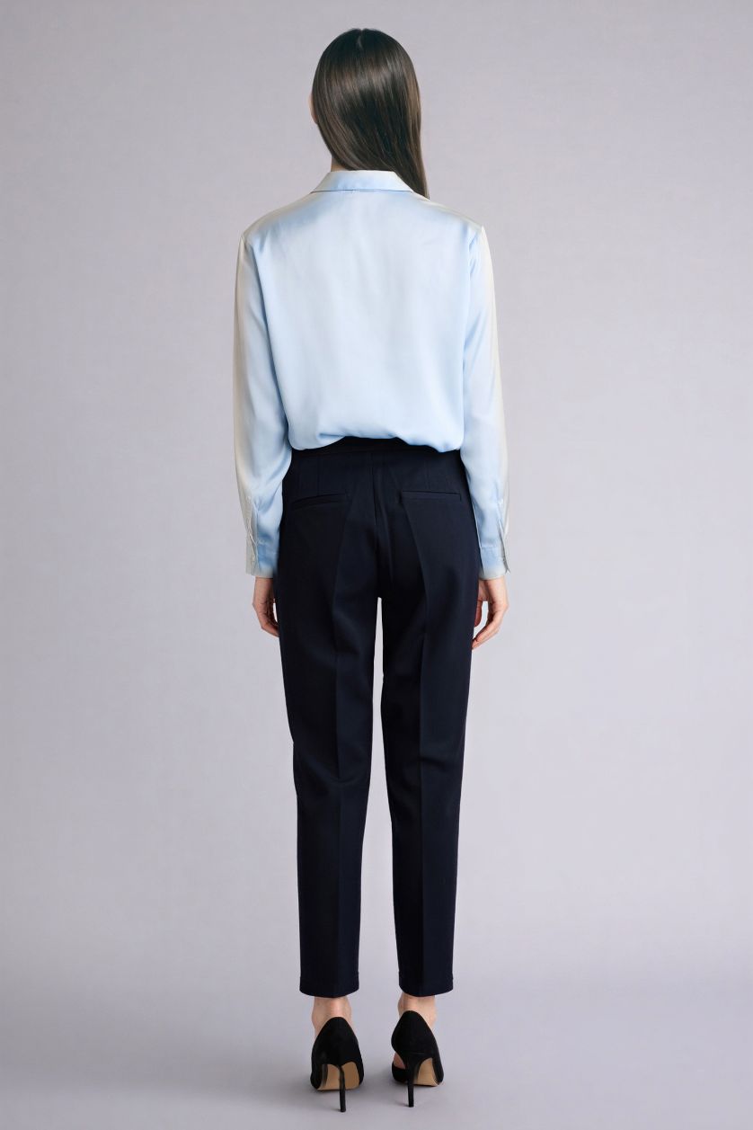 Woman NAVY Regular Hem Trousers