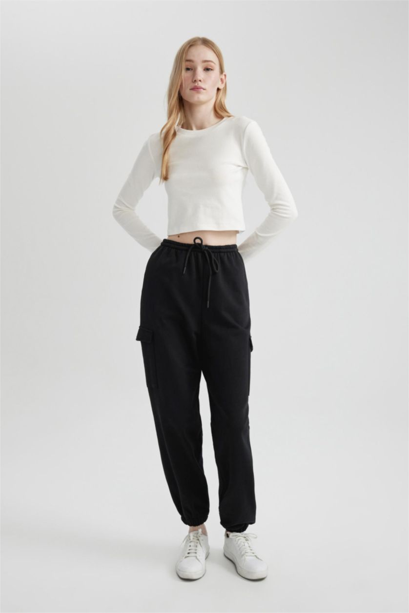 Woman Black Jogger Sweatpants