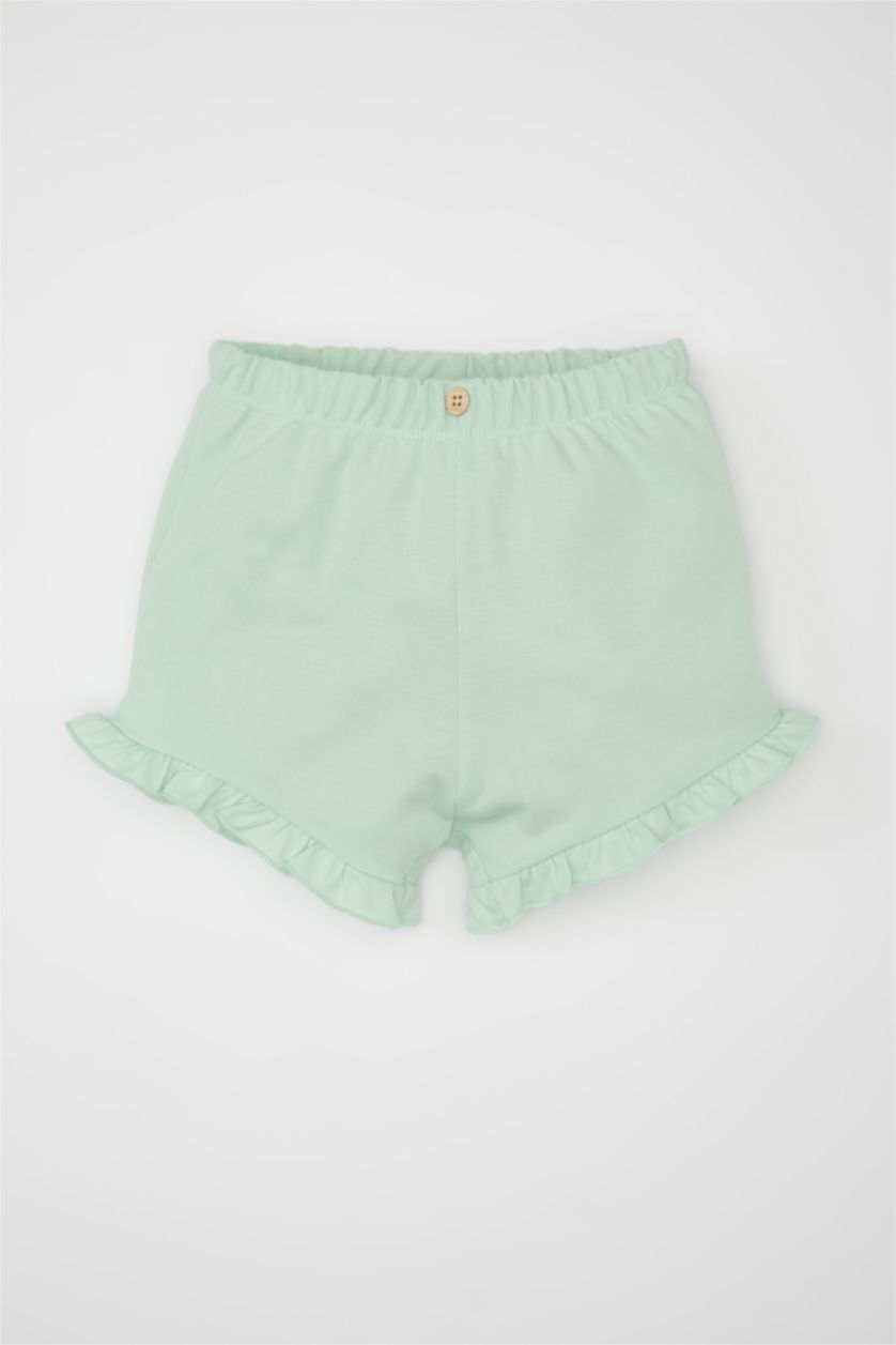 BABY GIRL Mint Baby Girl Pique Shorts