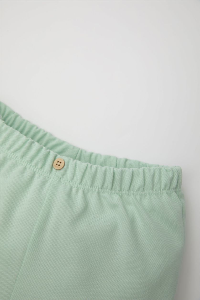 BABY GIRL Mint Baby Girl Pique Shorts