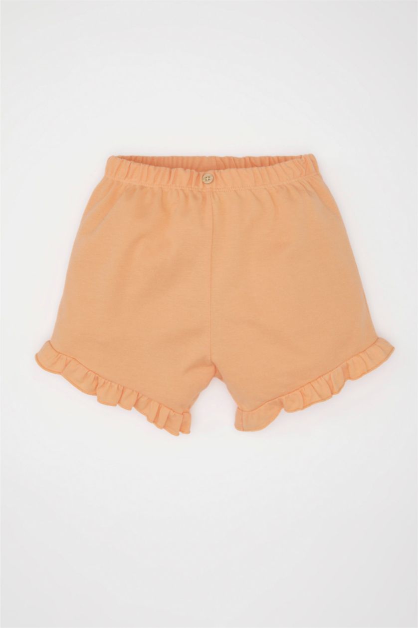 BÉBÉ FILLE Orange Clair Short Piquer