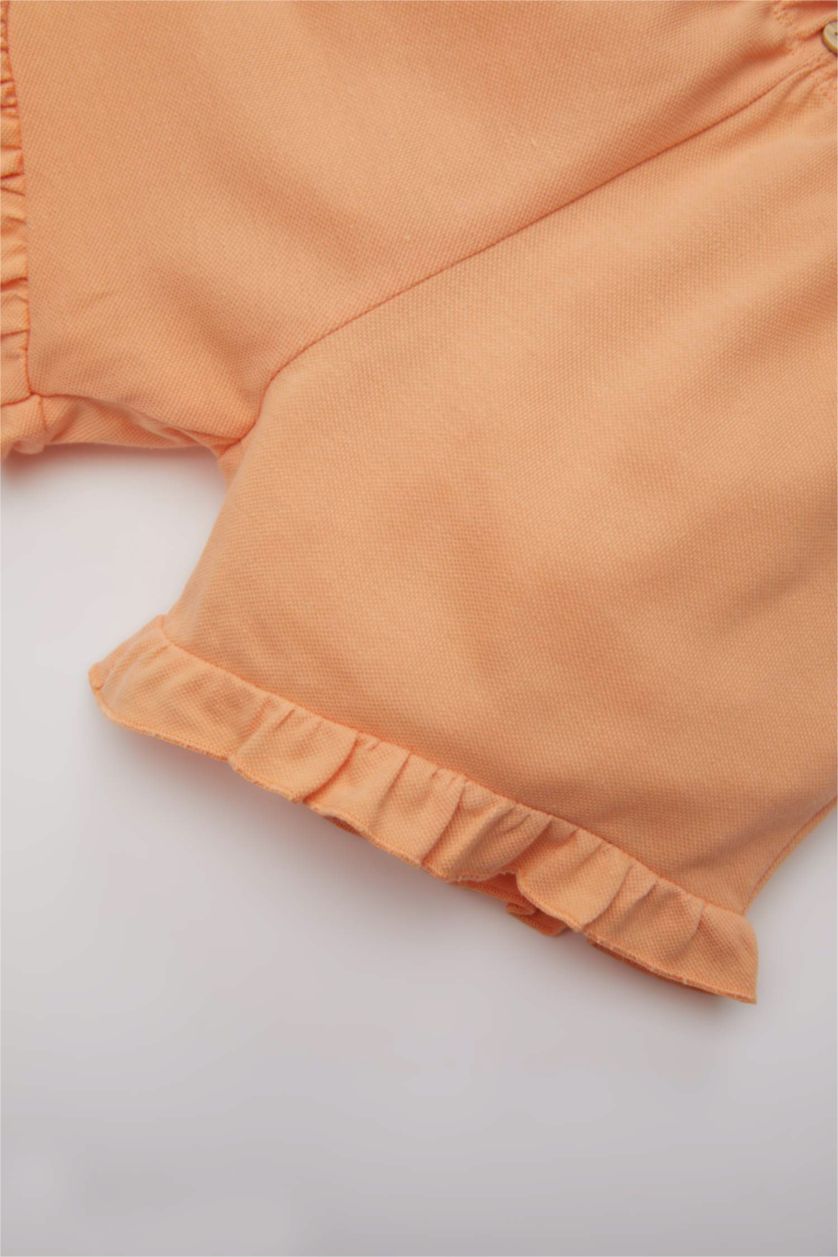 BÉBÉ FILLE Orange Clair Short Piquer