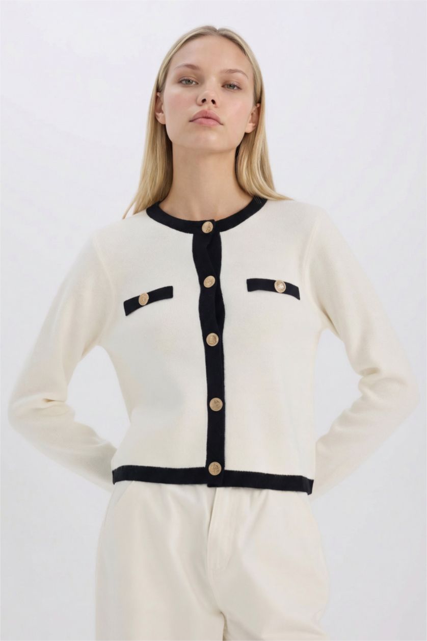 نساء بيج فاتح Regular Fit Cardigan