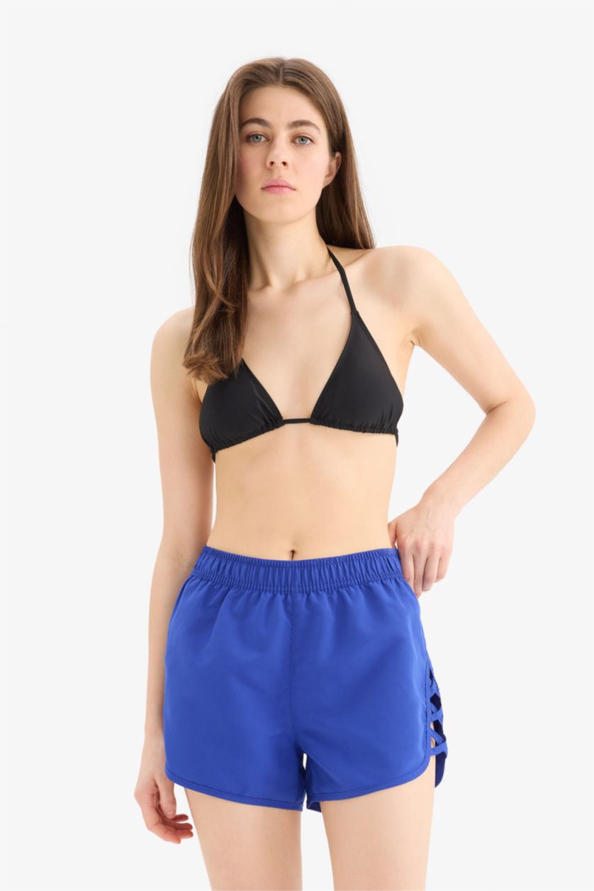 Әйелдерге Көк Fall in Love қалыпты пішім Тоқымалы жүзу шолақ шалбар