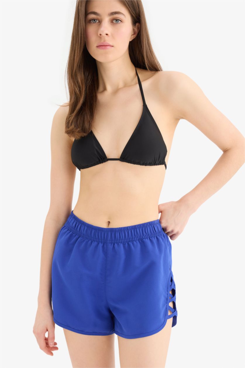 Әйелдерге Көк Fall in Love қалыпты пішім Тоқымалы жүзу шолақ шалбар