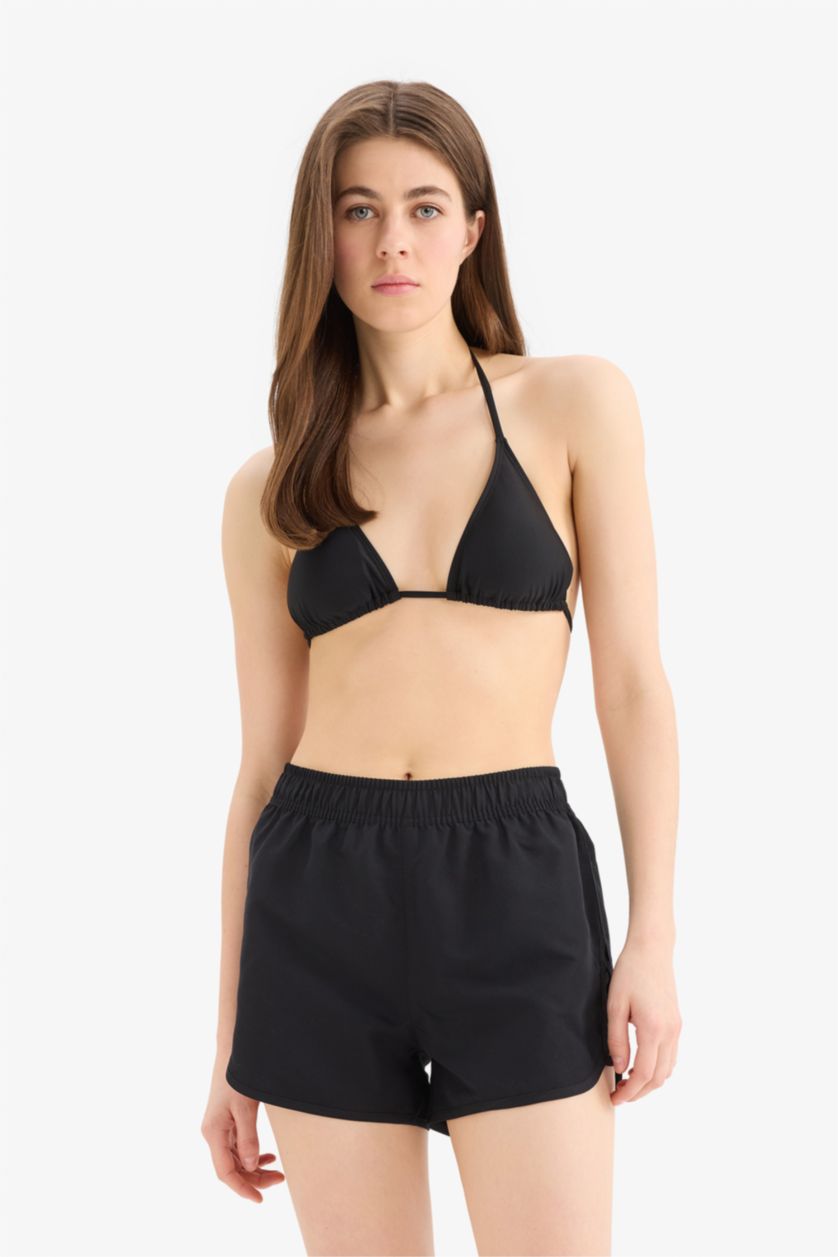 Әйелдерге қара Fall in Love қалыпты пішім Тоқымалы жүзу шолақ шалбар