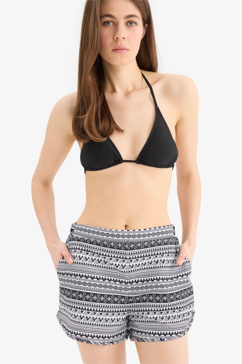 Женщины Черный Плавки-шорты с этническим принтом, коллекция Fall in Love