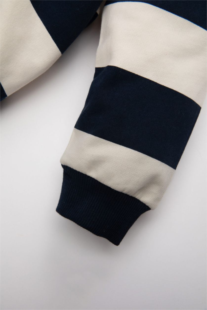 BABY BOY NAVY Baby Boy Striped Sweatshirt Pants 2 Piece Set