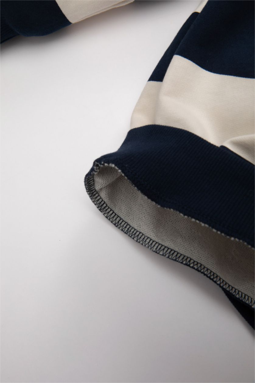 BABY BOY NAVY Baby Boy Striped Sweatshirt Pants 2 Piece Set