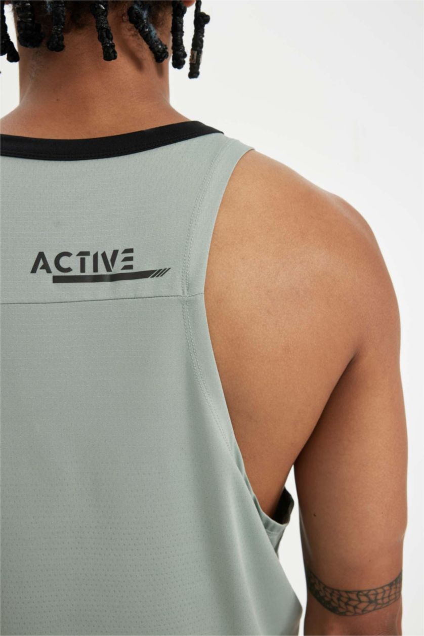 رجال رمادي فاتح كيمونة رياضي قصة عادية بياقة مستديرة من DeFactoFit