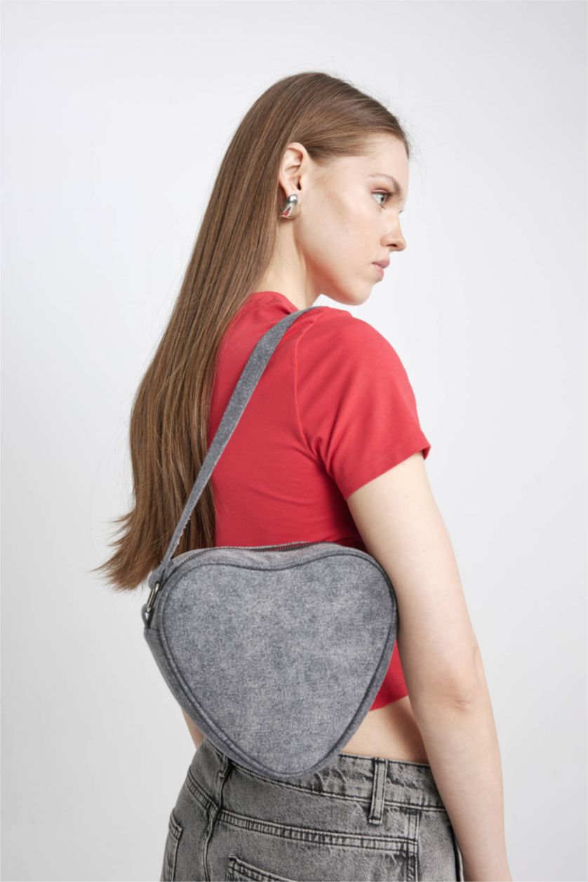 WOMAN Grey Woman Denim Shoulder Bag
