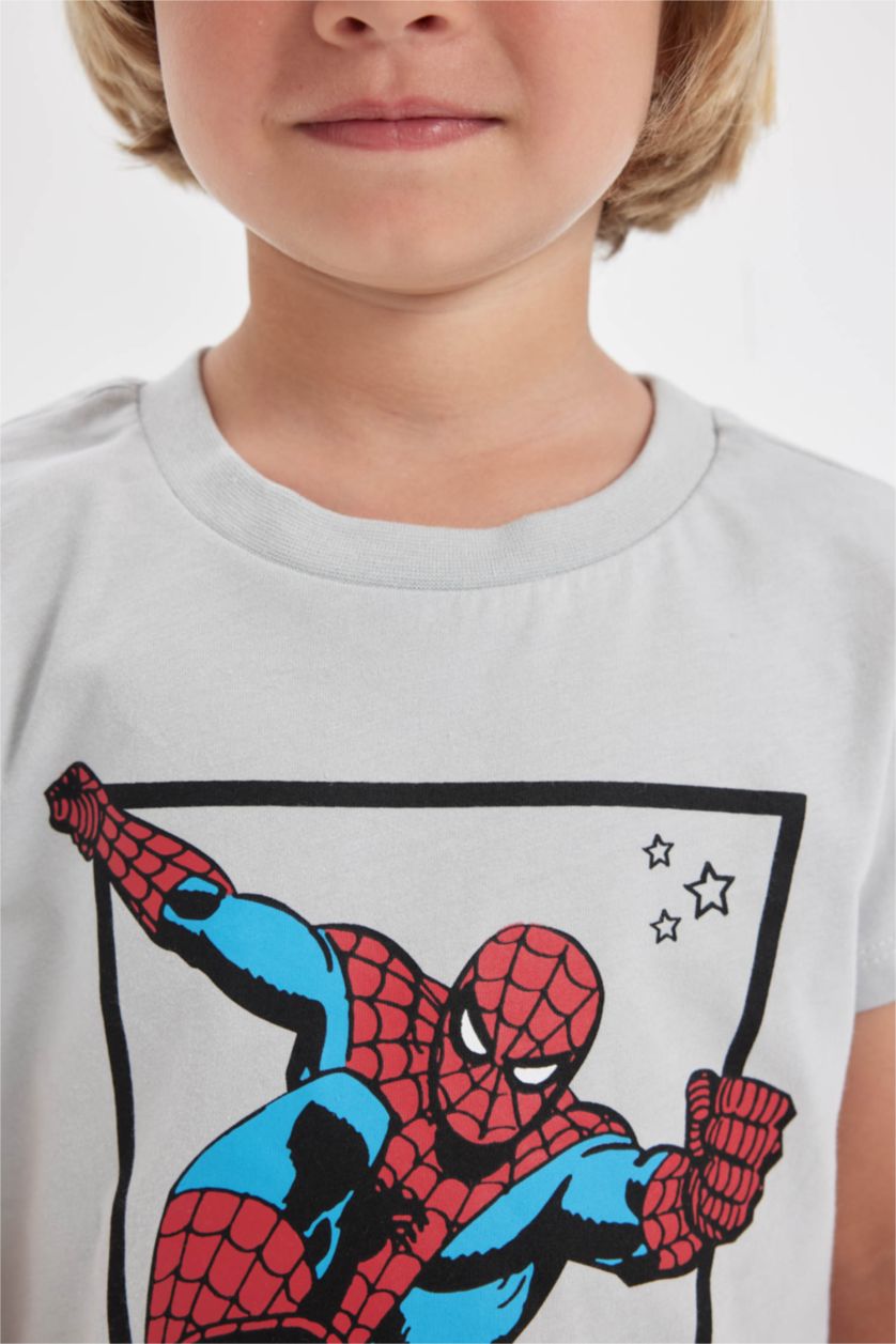 BABY BOY Light Grey Baby Boy Marvel Comics Cotton 2 Piece Pajama Set