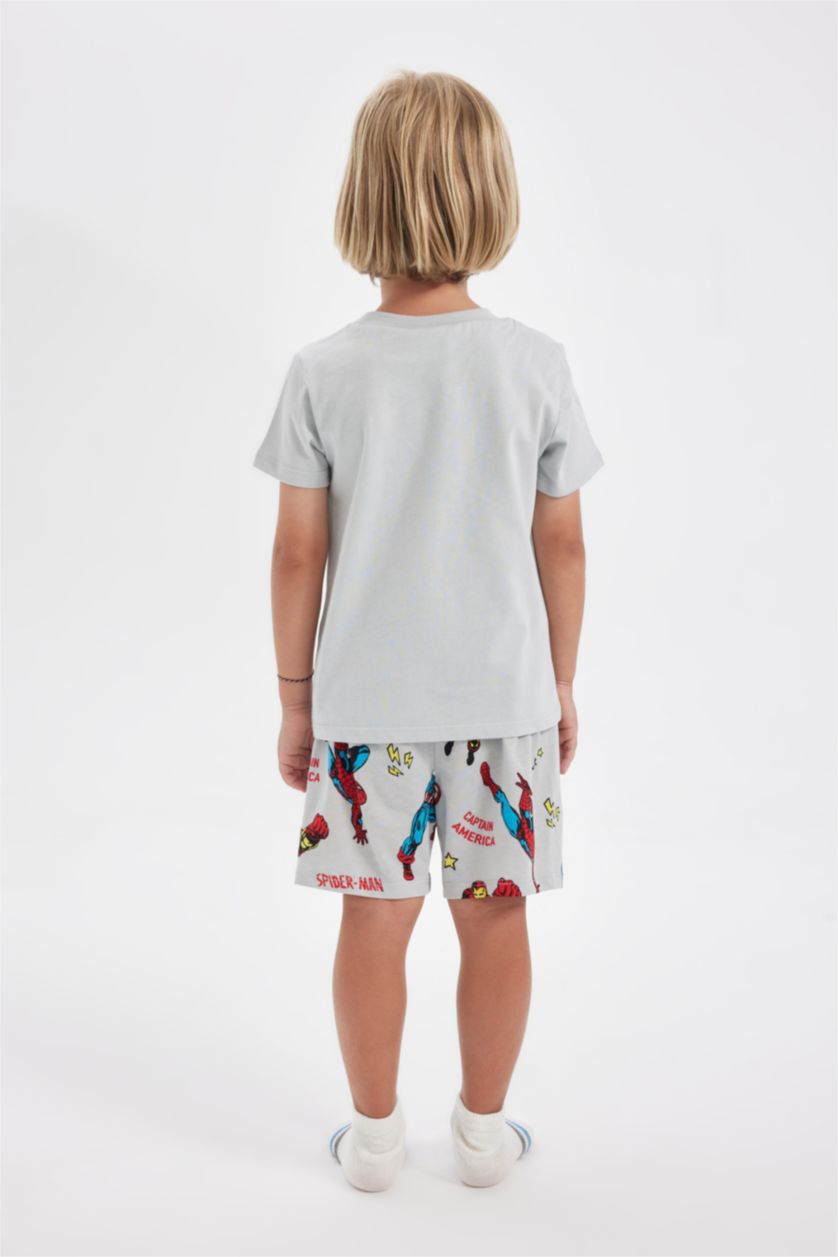 BABY BOY Light Grey Baby Boy Marvel Comics Cotton 2 Piece Pajama Set