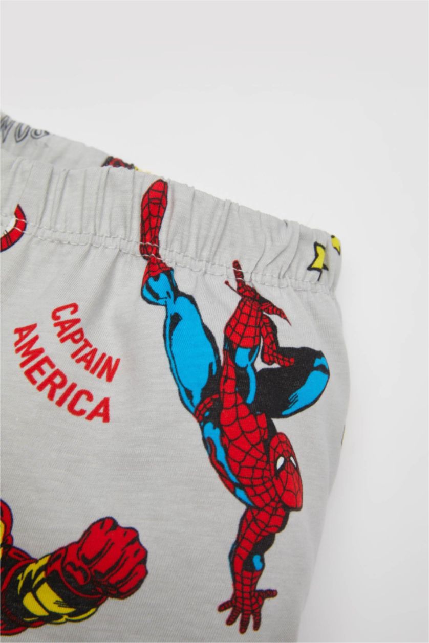 BABY BOY Light Grey Baby Boy Marvel Comics Cotton 2 Piece Pajama Set