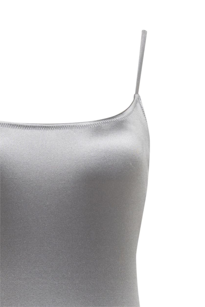 Woman Grey Fall in Love Regular Fit Shiny Swimsuit