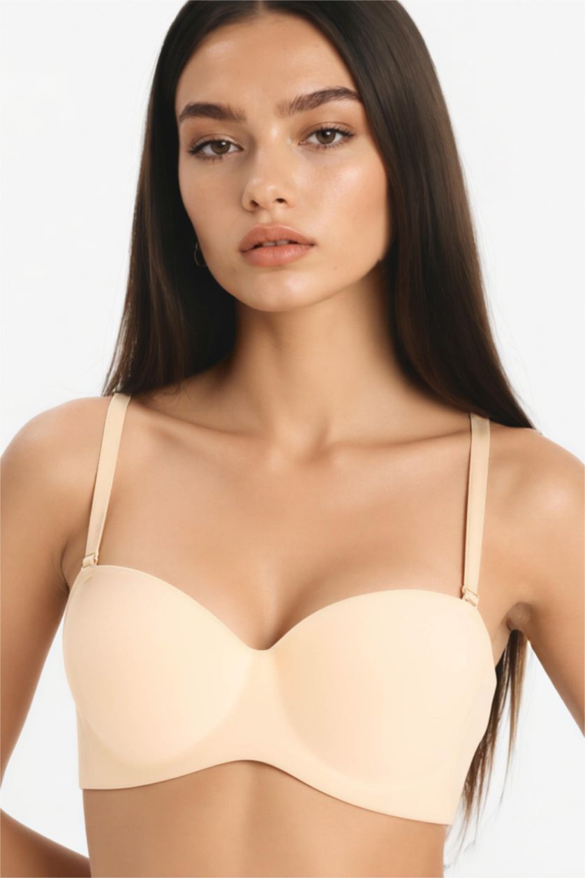 FEMME Beige Soutien-gorge push-up avec bretelles