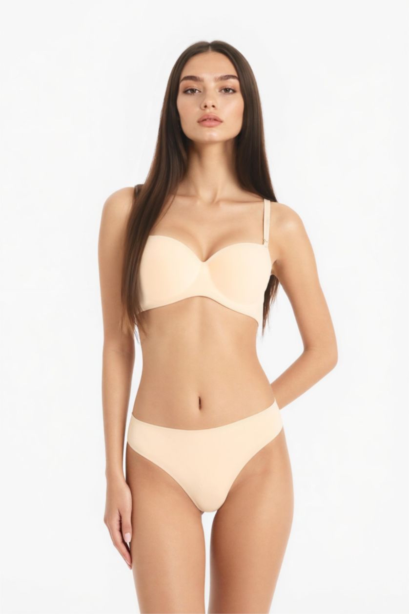 FEMME Beige Soutien-gorge push-up avec bretelles