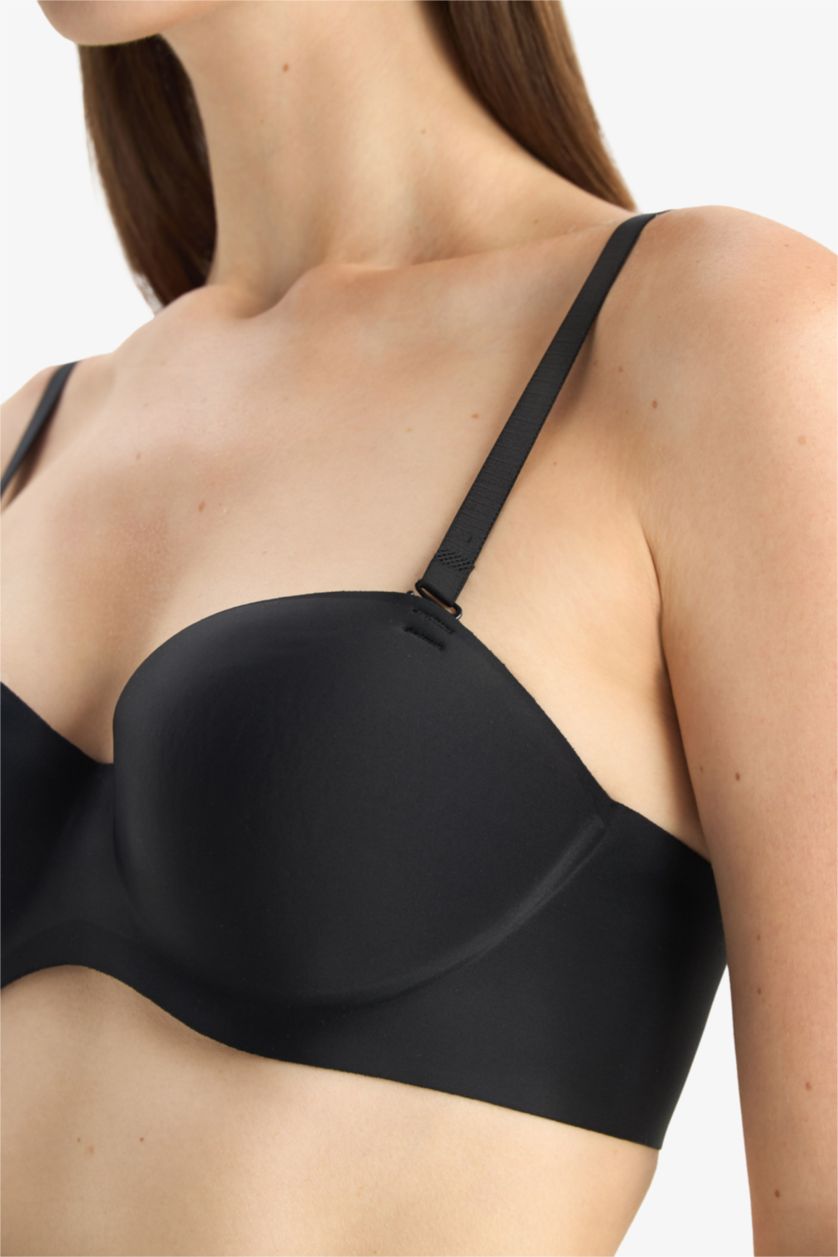WOMAN Black Fall in Love Push Up Strapless Bra