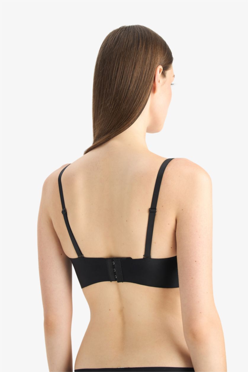 WOMAN Black Fall in Love Push Up Strapless Bra