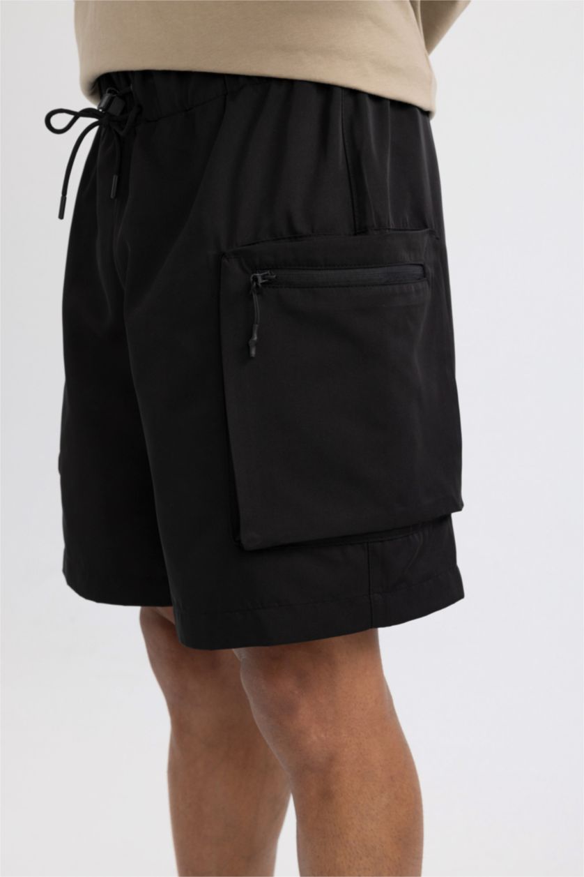 Мужчины Черный Шорты оверсайз, DeFactoFit