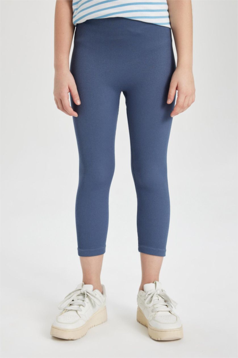 GIRLS & TEENS Light Indigo Girl Capri Length Leggings