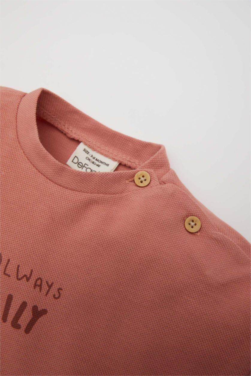 BABY GIRL Rose Baby Boy Long Sleeve Pique T-Shirt Pants 2 Piece Set