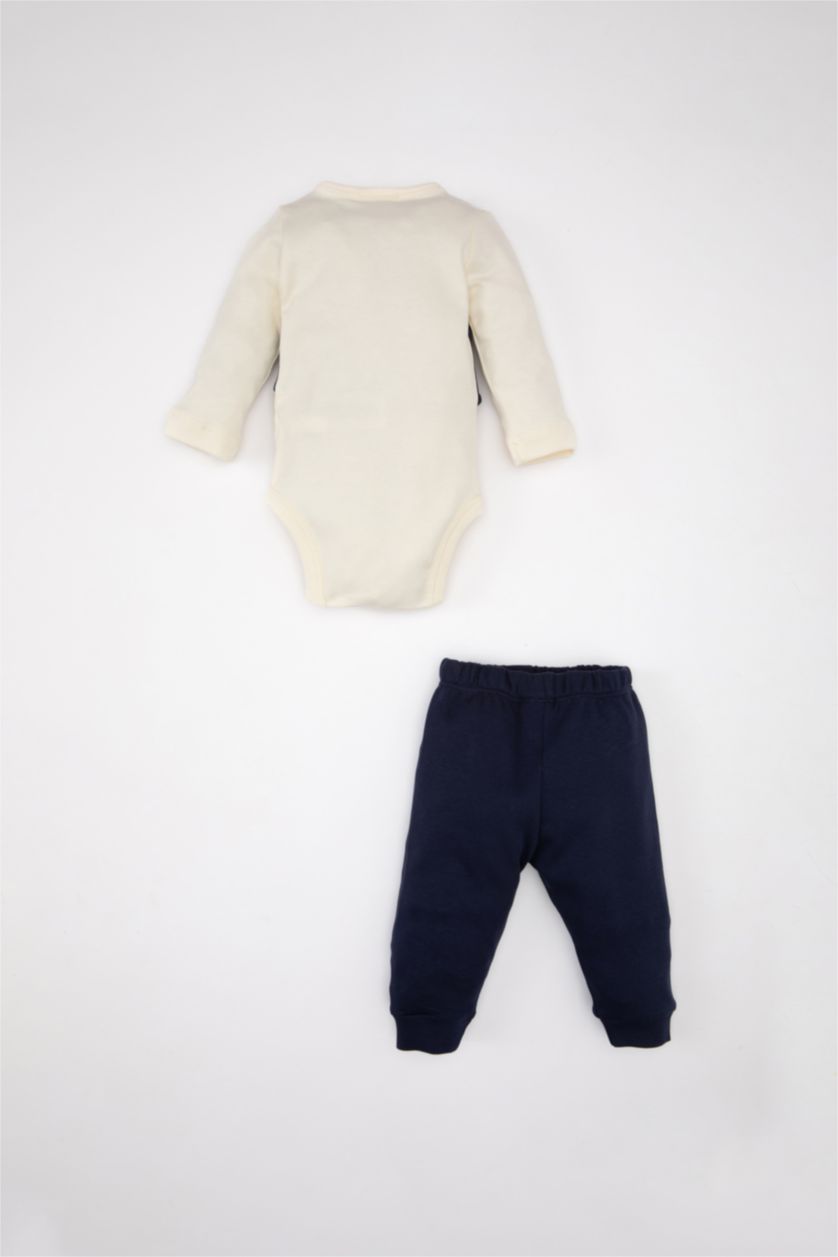 BABY GIRL NAVY Baby Boy Snap Body Sweatpants 2 Piece Set