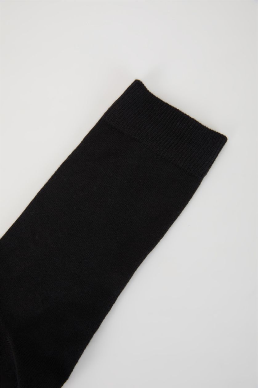 رجال أسود جوارب رجالي طويل قطن - 5 قطع