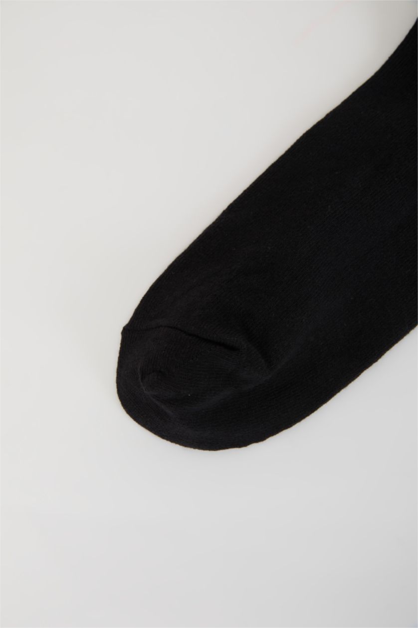 رجال أسود جوارب رجالي طويل قطن - 5 قطع