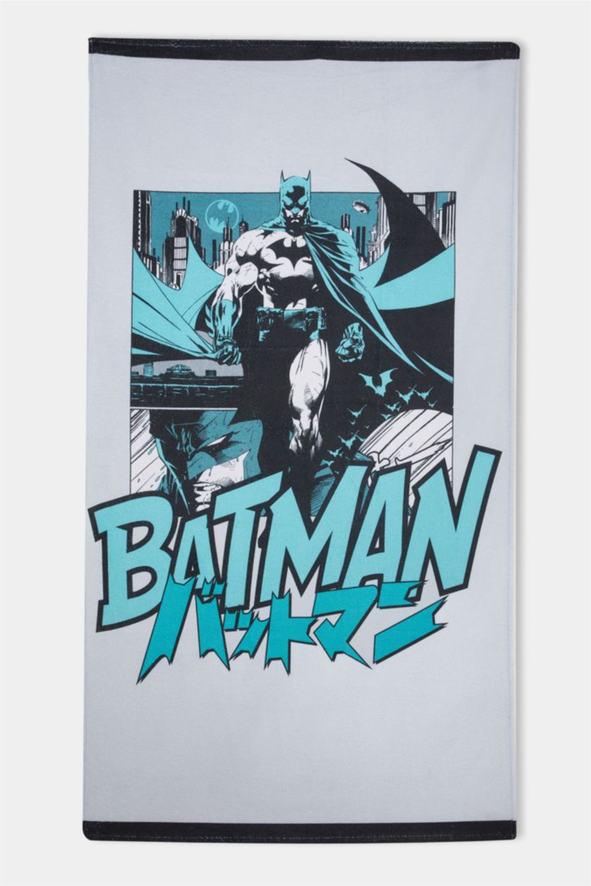 Boys & Teens Light Grey Boy Batman Beach Towel