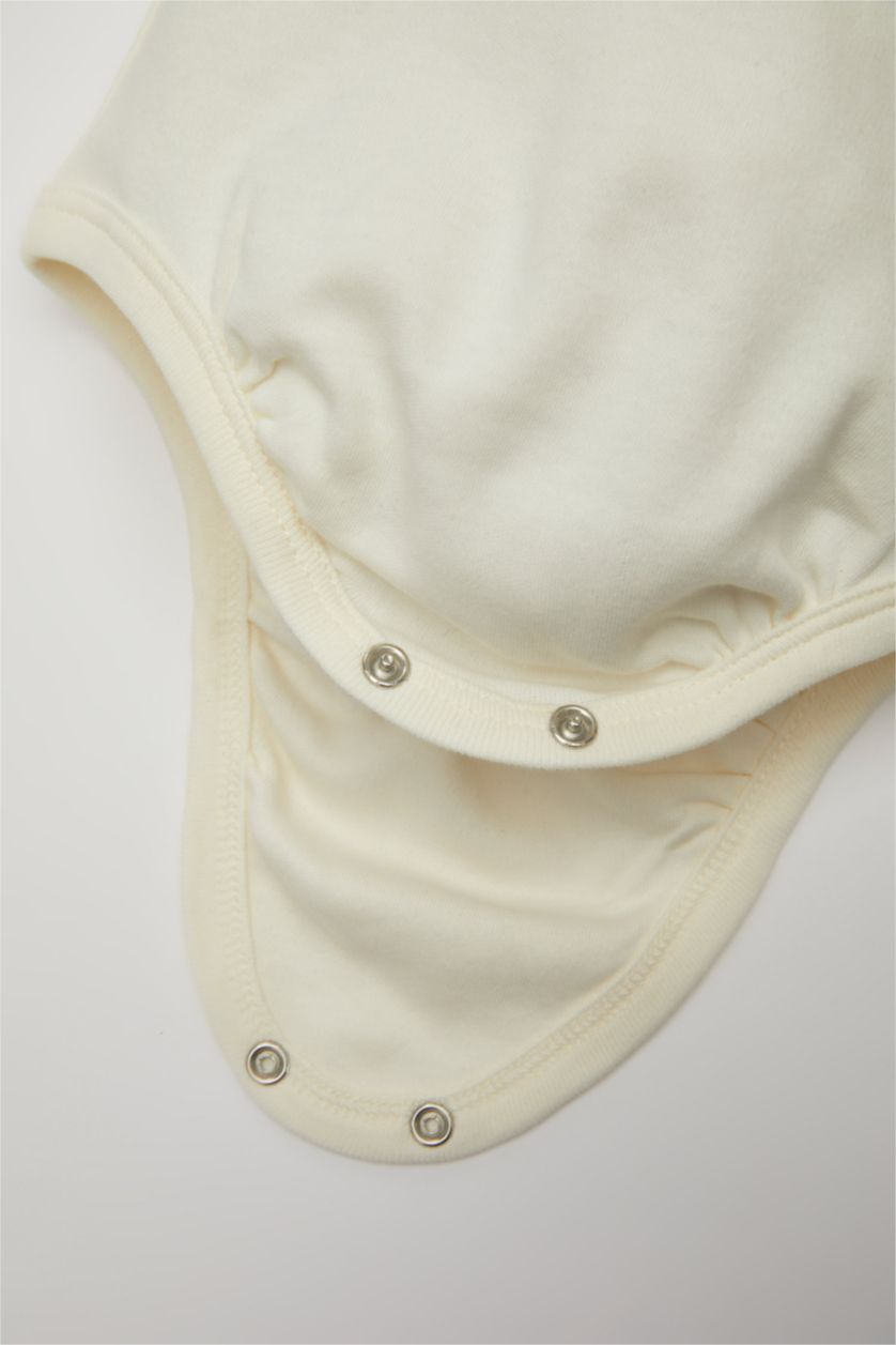 BABY GIRL White Baby Girl Long Sleeve Snap Body