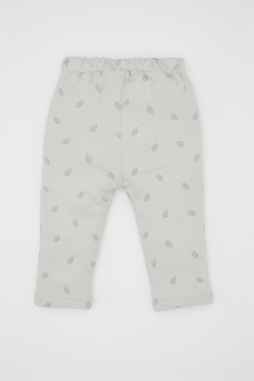 BABY GIRL Light Grey Regular Fit Printed Trousers