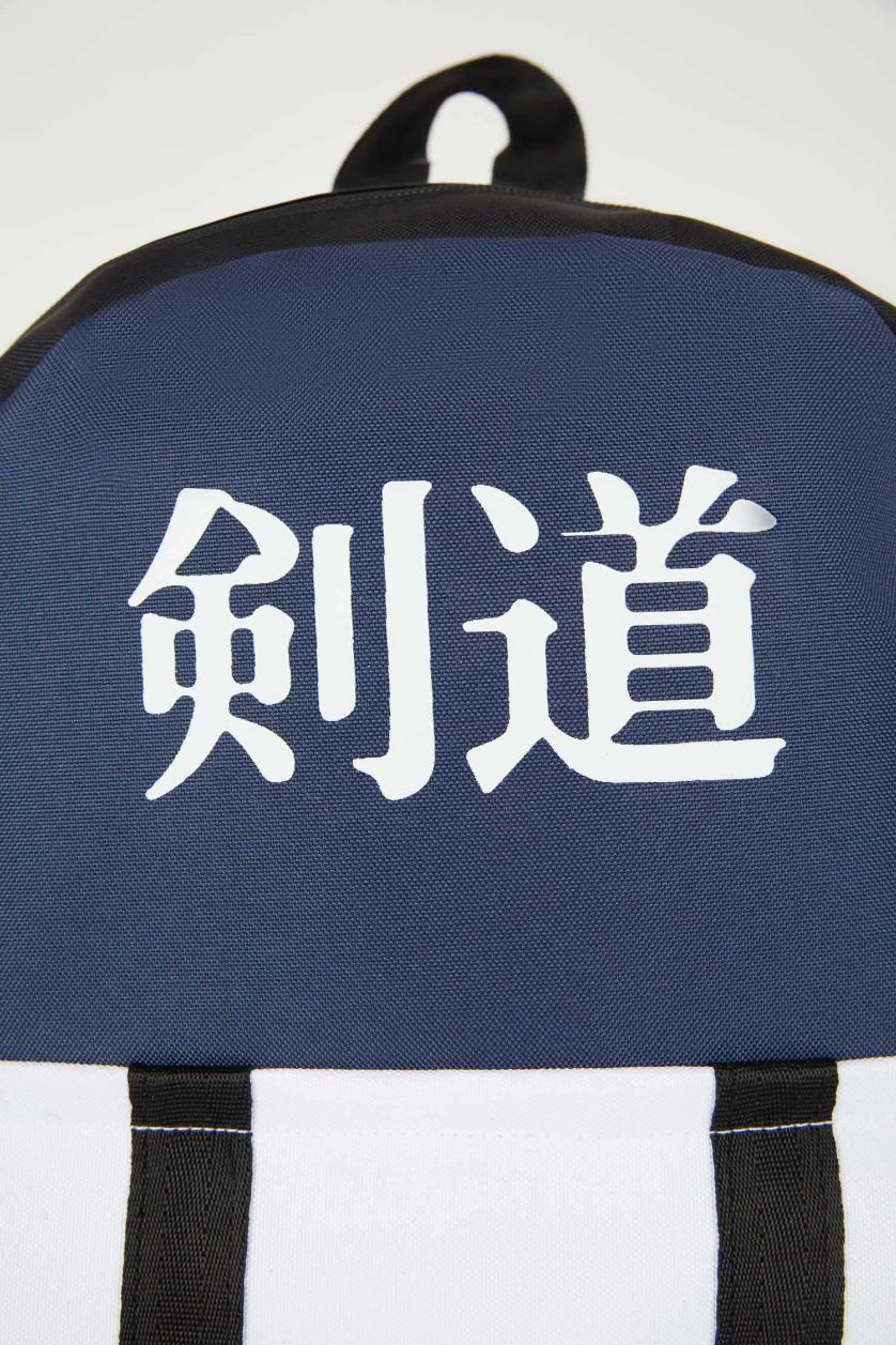 Erkek Lacivert Erkek Su İtici Kumaş Sırt Çantası